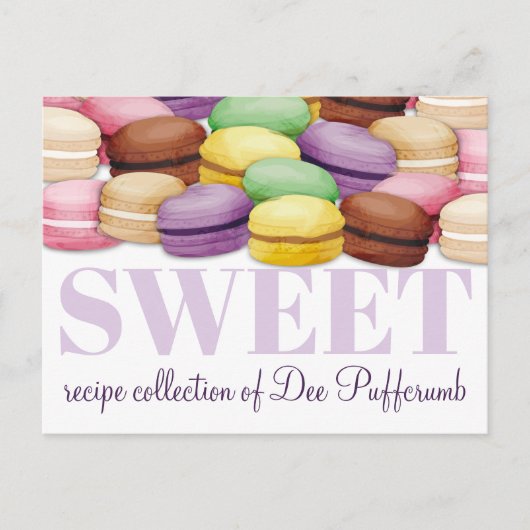 Carte de recette de gâteaux de gâteau de macaron m (Devant)