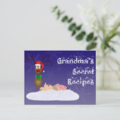 Carte de recette de grand-mère de Noël (Debout devant)