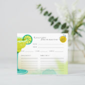 Carte de recette de jeu Margarita Lime Aquarelle n (Debout devant)