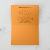 Carte de recette de journal de fromage à l'ancienn (Intérieur)