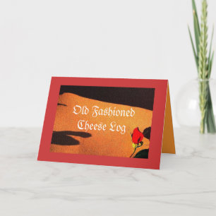 Carte de recette de journal de fromage à l'ancienn