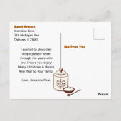 Carte de recette de la barre de biscuits à base de (Dos)