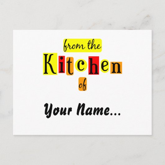 Carte de recette de la cuisine de Retro Reds (Devant)