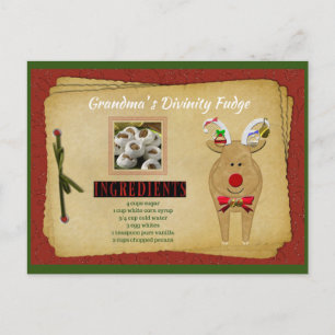 CARTE DE RECETTE DE LA Divinité Fudge de grand-mèr