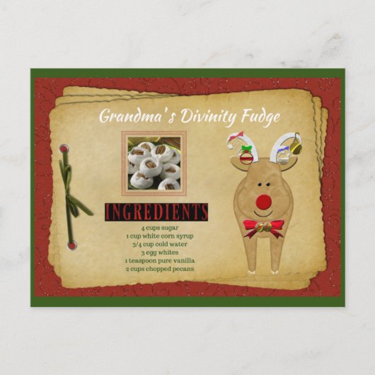 CARTE DE RECETTE DE LA Divinité Fudge de grand-mèr (Devant)