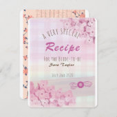 Carte de recette de la douche de l'apron rose flor (Devant / Derrière)