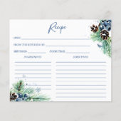 Carte de recette de la douche nuptiale hivernale (Devant)