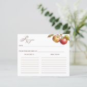 Carte de recette de la douche nuptiale pomme (Debout devant)