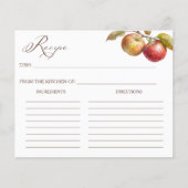 Carte de recette de la douche nuptiale pomme (Devant)