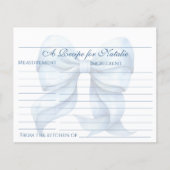 Carte de recette de la Fête des mariées bleue pers (Devant)