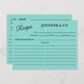 Carte de recette de la Fête des mariées de cuisine (Devant / Derrière)