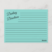 Carte de recette de la Fête des mariées de cuisine (Dos)