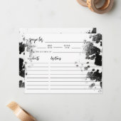 Carte de recette de la Fête des mariées occidental (Devant/Arrière en situation)