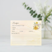 Carte de recette de la fête du thé floral (Debout devant)