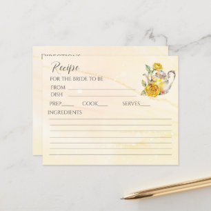 Carte de recette de la fête du thé floral