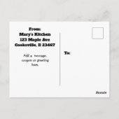 Carte de recette de la journée à tarte à la pomme  (Dos)