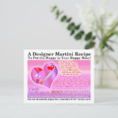 Carte de recette de la Martini Saint-Valentin Pink (Debout devant)