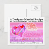 Carte de recette de la Martini Saint-Valentin Pink (Devant / Derrière)
