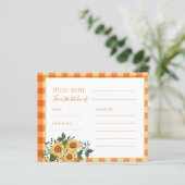 Carte de recette de la nuptiale de tournesol en bo (Debout devant)