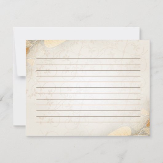 Carte de recette de l'Action de Grâce de Chute (Dos)