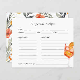 Carte de recette de l'Aperol Spritz Floral Waterco