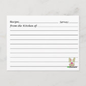 Carte de recette de lapin mignonne (Dos)