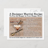 Carte de recette de lapin Mousse de chocolat Marti (Devant / Derrière)