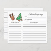 Carte de recette de l'échange de cookies de vacanc (Devant / Derrière)