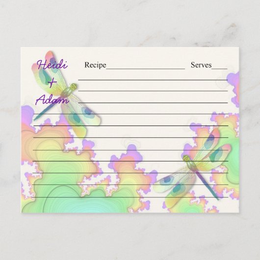 Carte de recette de libellule (Devant)