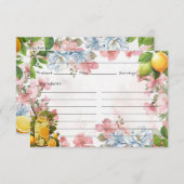 Carte de recette de limonade rose (Devant / Derrière)