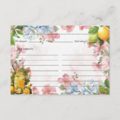 Carte de recette de limonade rose (Devant)