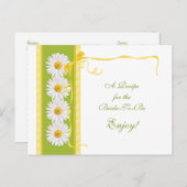 Carte de recette de marguerite jaune verte pour la (Devant / Derrière)