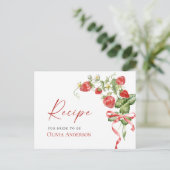 Carte de recette de mariage à l'aquarelle tendance (Debout devant)