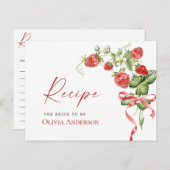 Carte de recette de mariage à l'aquarelle tendance (Devant / Derrière)