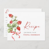 Carte de recette de mariage à l'aquarelle tendance (Devant / Derrière)