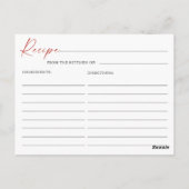 Carte de recette de mariage à l'aquarelle tendance (Dos)