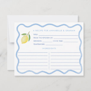 Carte de recette de mariage bohème aux vagues et c