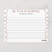 Carte de recette de mariage coeur (Dos)