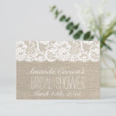 Carte de recette de mariage en dentelle blanche et (Debout devant)