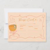 Carte de recette de mariage Orange First Spritz (Devant)