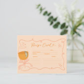 Carte de recette de mariage Orange First Spritz (Debout devant)