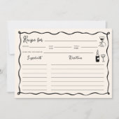 Carte de recette de mariage That's Amore noire (Devant)
