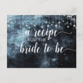 Carte de recette de mariée céleste de couleur aqua (Devant)