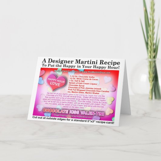 Carte de recette de Martini de la Saint-Valentin a (Devant)