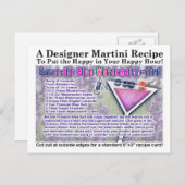 Carte de recette de Martini de pastèque au lavande (Devant / Derrière)