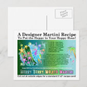Carte de recette de Martini Mojito Tropical Merry (Devant / Derrière)