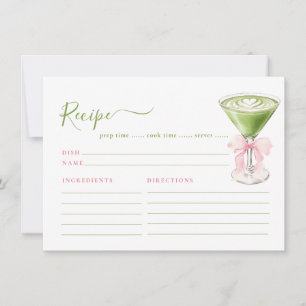 Carte de recette de matcha parfaite