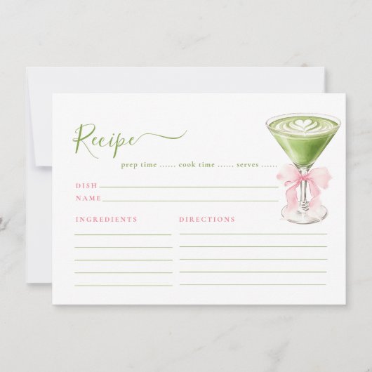 Carte de recette de matcha parfaite (Devant)