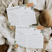 Carte de recette de miel de fleur d'oranger