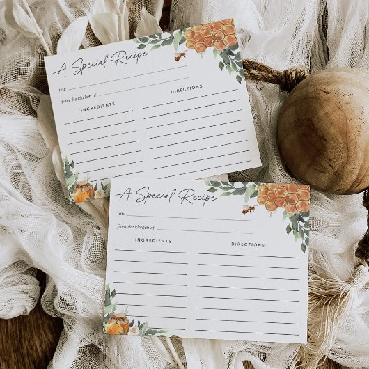 Carte de recette de miel de fleur d'oranger